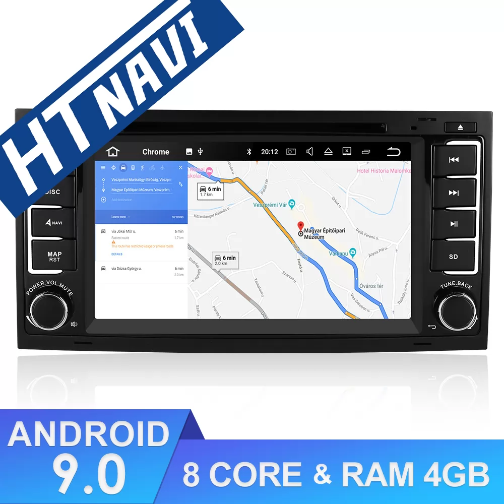 HTNAVI Lettore multimediale per auto per Volkswagen Touareg 2004-2011