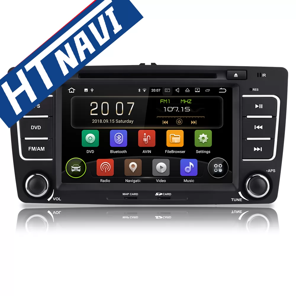 HTNAVI Reproductor multimedia para coche para SKODA Octavia 2009-2013