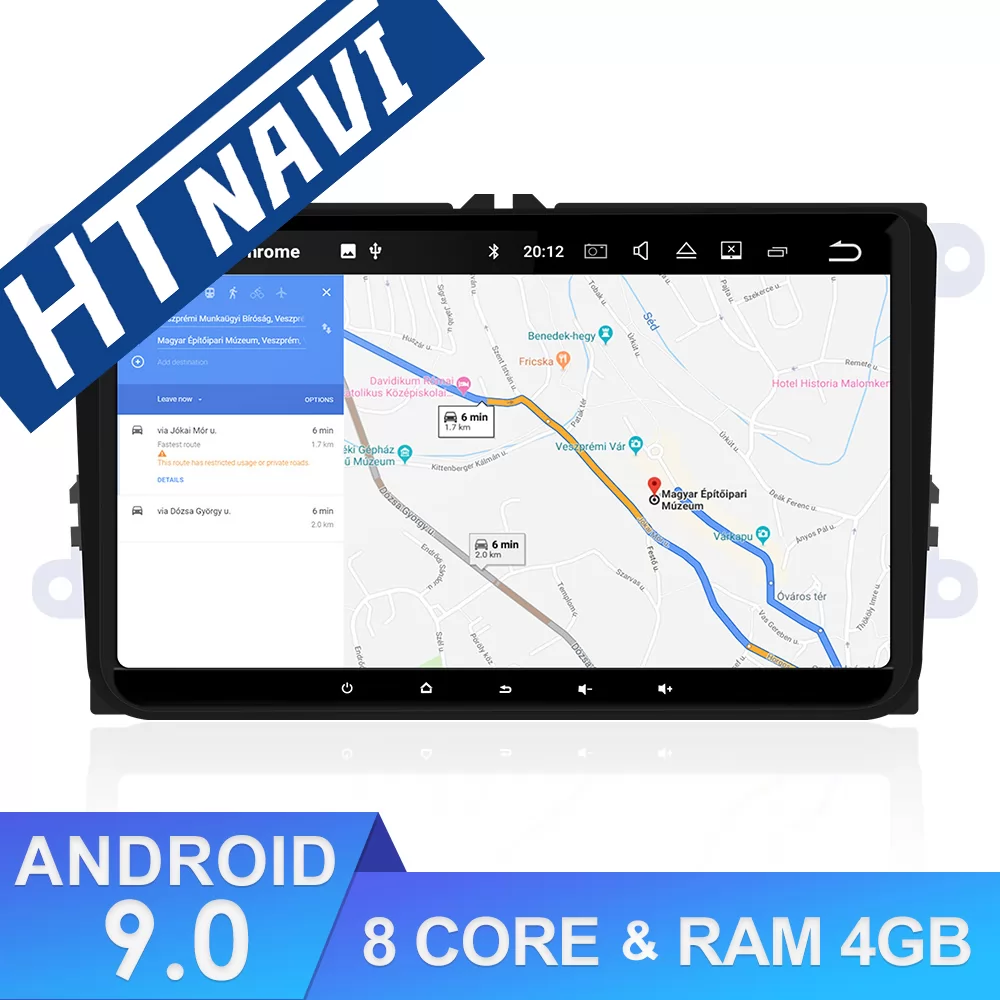 HTNAVI Reproductor multimedia para coche para VW/Golf/Tiguan/Skoda/Fabia/Rapid/Seat/Leon